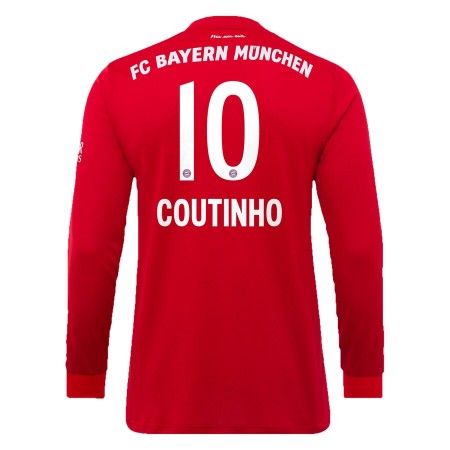 Billige Fotballdrakter FC Bayern München Philippe Coutinho 10 Hjemmedraktsett 2019/20 Langermet